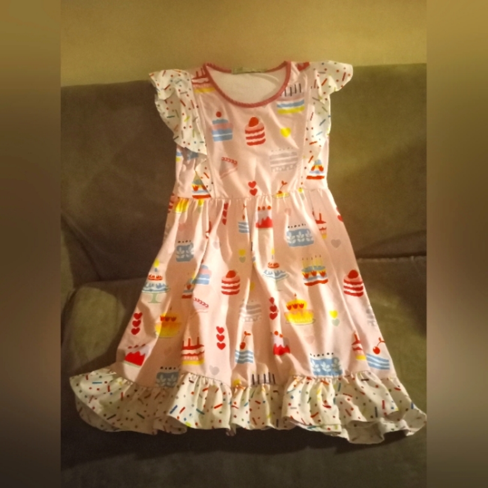Girls Millie Loves Lily pink birthday cake dress Size 10